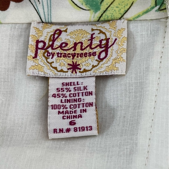 PLENTY Tracy Reece Tropical Spray Silk Blend Balloon Hem Strapless Party Dress - Picture 8 of 8